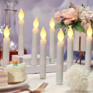 Fausses bougies en <span class=keywords><strong>cire</strong></span> véritable, électriques, à piles, Velas, bougies LED sans flamme avec télécommande - Product Image 4