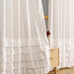 Rideaux en voile à volants superposés blancs romantiques DaiRui, style bohème, ferme, princesse, multi-couches, dentelle, filtration de la lumière, panneaux de fenêtre - Product Image 3