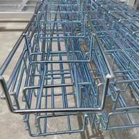 Cannelière en treillis métallique en acier au carbone galvanisé, hauteur de rail latéral de 150 mm pour câblage industriel