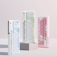 Nouveau clavier mécanique sans fil AULA F3099 rétroéclairé RVB USB 2.0, trois modes réglables, pour jeux, bureau, ordinateur portable, plastique