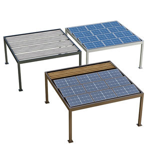 Pergola de jardin en aluminium électrique imperméable personnalisée avec panneaux solaires, vente en gros d'usine <span class=keywords><strong>Solar</strong></span> Greenway - Product Image 1