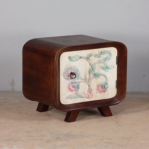 Wooden Bedside Table Bedroom <b>Side</b> Cabinet with Smooth Finish and Storage <b>Drawer</b> Modern Furniture Export Quality Design - Product Image 4