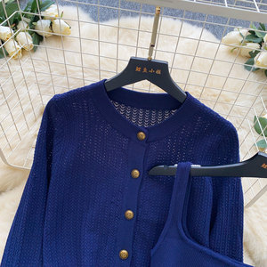 Bộ Đầm Hai Mảnh Dành Cho Nữ, Áo Cardigan Len Và Váy Hai Dây, Set Đầm Hai Mảnh Ôm Body, Trang Phục Hai Mảnh, Đầm Nữ Bán Buôn - Product Image 4