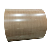 Bobine d'acier PPGI imprimée grain de bois 3D 0,45 mm DX51D, tôle d'acier galvanisé prépeinte pour décoration intérieure, garage, pliage et découpe