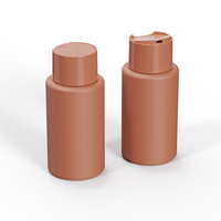 Bouteille vide ronde large en PEHD avec pompe 300 ml, personnalisable avec logo, pour gel douche, shampoing, emballage cosmétique, vente en gros
