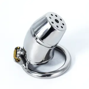 Wholesale high quality long chastity cage abstinence body control play cock ring round ring stainless bdsm fantasy for men