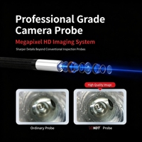 Endoscopio Industrial con Detección de Defectos por IA 360 °   Sonda Articulada de 6 mm con Pantalla de 8'' y Luz LED Impermeable IP67 para Inspección NDT