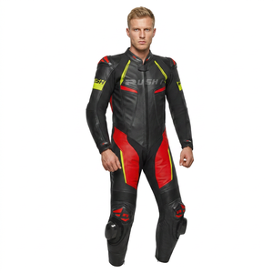 Rushmoto Sports Men's Leather Racing Suits-Plus Size Breathable Waterproof Anti-UV Full Sleeve Motorcycle Protective Gear for - Product Image 6