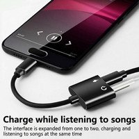 Câble adaptateur USB C vers prise jack 2-en-1, hub USB C, chargeur pour téléphone 15 Pro Max