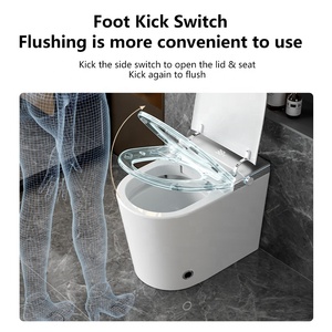 Anh tiêu chuẩn thông minh điện tử LED nhà vệ sinh tự động mềm đóng nắp điều khiển từ xa ghế sưởi ấm tiên tiến <span class=keywords><strong>WC</strong></span> thiết bị nhà vệ sinh - Product Image 4