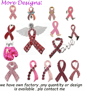 Joyería de Moda al por Mayor, Colgante de Guante de Boxeo de 45mm con Esmalte Rosa y Diamantes de Imitación para la Concienciación sobre el Cáncer de <span class=keywords><strong>Mama</strong></span> - Product Image 4