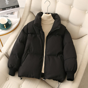 Jaket Pendek Wanita Berkerah Tegak, Model Puffer, Hangat untuk Musim Dingin, Kasual, Ringan, Bisa Custom - Product Image 1