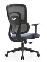 Chaise de bureau ergonomique moderne KALN en tissu maillé inclinable avec appui-tête réglable, base pivotante en alliage d'aluminium, usage commercial