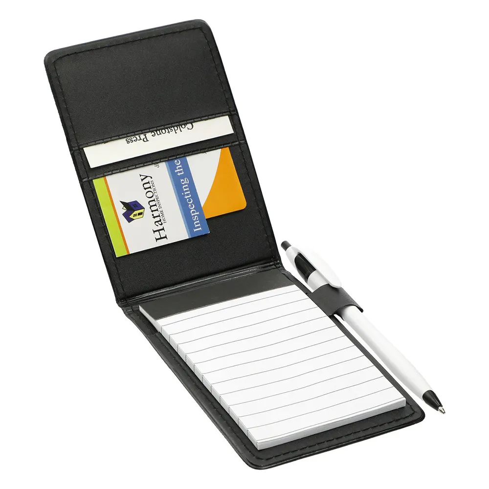 Mini porta bloco de notas personalizado a7, mini suporte de bolso para bloco de notas com 3x5 polegadas memo book