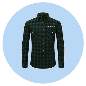 เสื้อเชิ้ตผ้าแฟลนเนลผู้ชาย OEM/OEM พิมพ์ลายปักตามสั่ง ไซส์ใหญ่ ผ้าฝ้าย 100% แขนยาว - Product Image 2