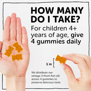 Suplemento de gomitas de vitamina de sabor natural de gran sabor, gomitas Omega 3 para niños, huesos saludables y apoyo inmunológico - Product Image 3