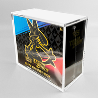 Étui protecteur transparent en acrylique avec protection UV à 99 %, durable, édition anglaise, en plexiglas, pour cartes Pokémon PTCG, étui de protection en acrylique pour boosters