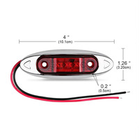 12-24V 3 LED feux de position latéraux avertissement feu arrière Auto voiture feux externes pour remorque camion camion jaune blanc rouge
