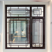 Portes et fenêtres coulissantes en aluminium Fenêtre et porte en aluminium Couleur bois Fenêtres à battant
