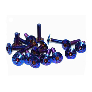 M4 M6 M8 Gr2 Gr5 Grade 2 Grade 5 alliage de titane en acier bleu anodisé à six pans creux avec trou - Product Image 2