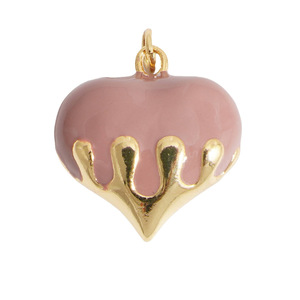 Heart-Shaped Zinc Alloy Pendant Charms With Bezel Setting For DIY Necklace Unisex Gift Jewelry Accessory - Product Image 5