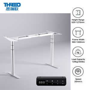 Thông minh nội thất văn phòng máy tính chơi Game đứng lên hình bầu dục chân bàn điện có thể điều chỉnh chiều cao khung bàn cho máy trạm - Product Image 2