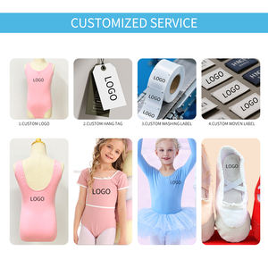 A8015, Детская кофта для девочек, тренировочный балетный купальник, Детская танцевальная одежда, боди с широким ремешком, оптовая цена, красочный хлопок - Product Image 4