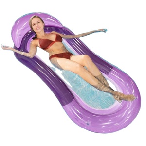 Inflatable PVC Hammock Float with Canopy - Portable Pool Lounge for Water Fun - Product Image 2