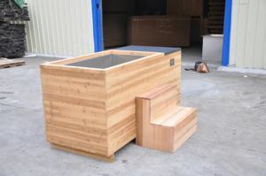 Neues Design Outdoor Kaltwasser-Tauchbecken aus Edelstahl, Eisbad-Whirlpool mit 1-PS-Kühler aus Hemlock-/Fichten-/Zedernholz - Product Image 6