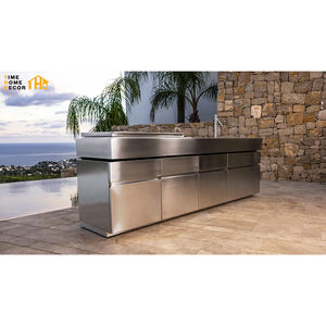 Cuisine d'extérieur modulaire sur mesure Cuisine de barbecue d'extérieur en acier inoxydable <span class=keywords><strong>avec</strong></span> gril d'extérieur <span class=keywords><strong>et</strong></span> réfrigérateur - Product Image 4