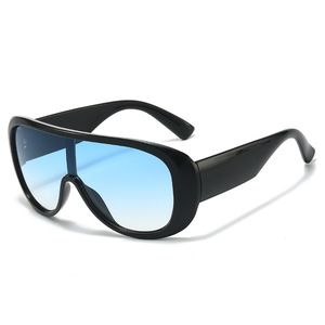 Logo Custom 2026 Fashion Oversized Shield Style UV400 Full Rim Comfortable <b>Sunglasses</b> Big Frame One Piece Lens for Men Women - Product Image 5