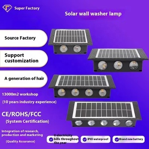 Tùy chỉnh LED năng lượng mặt trời tường máy giặt đèn cho Nhà biệt thự cửa hàng sân biển hiệu KHÁCH SẠN VƯỜN năng lượng mặt trời bảng điều chỉnh rửa Đèn tường - Product Image 2