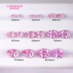 Cadermay Jewelry Pear Cut Pink Zircon Loose Stones 3x4mm To 8x10mm For Jewelry Making - Product Image 1