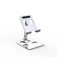 Support de téléphone portable en métal pliable pour bureau, réglable en angle et en hauteur, avec protection anti-corrosion, capacité de 4 à 10 téléphones