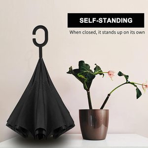 <span class=keywords><strong>Parapluie</strong></span> coupe-<span class=keywords><strong>vent</strong></span> avec protection UV, poignée en C, double couche, résistant au <span class=keywords><strong>vent</strong></span> fort, résistance aux UV, <span class=keywords><strong>parapluie</strong></span> inversé - Product Image 4