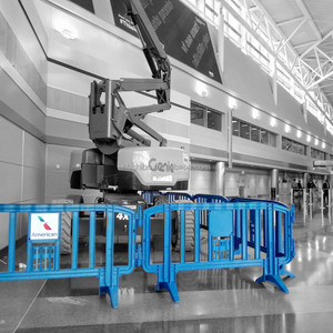 Barricadas de plástico <span class=keywords><strong>Movit</strong></span> Control de multitudes Barricada apilable Barreras peatonales portátiles Barreras DE SEGURIDAD Sistema de barrera de seguridad - Product Image 2