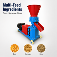 Nouvelle machine à granulés d'aliments pour animaux en acier inoxydable 350-20, 300 kg/h, à matrice plate, pour la fabrication de granulés de maïs, de paille et de soja