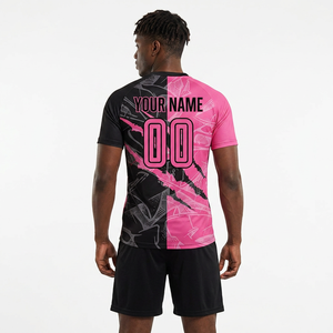 ชุดฟุตบอลแบบกำหนดเอง ชุดทีมฟุตบอลพร้อมชื่อ เบอร์ และโลโก้ พิมพ์ลายแบบ Sublimation เสื้อสำหรับผู้ใหญ่แบบ Unisex - Product Image 4