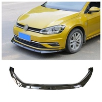 Welta Großhandel ABS Schwarzer Frontsplitter Verschleißfester Unterer Spoiler Auto-Karosserie-Kits Mod-Zierteile für VW Golf MK7.5 2018-2019