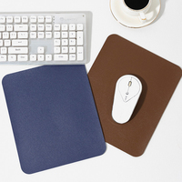 Tapis de souris en cuir PU, tapis de bureau en cuir imperméable avec base en microfibre douce, tapis de souris pour ordinateurs de bureau, ordinateurs portables