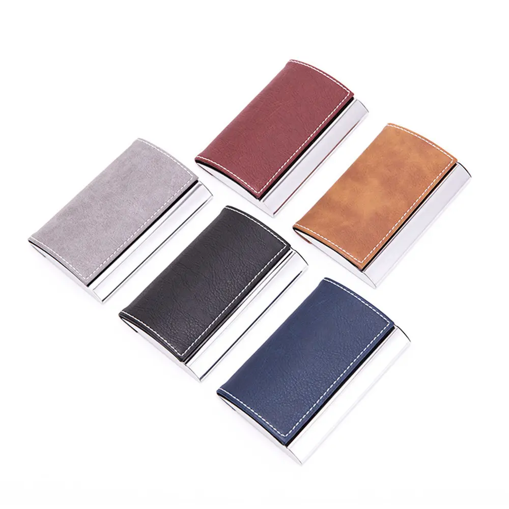 Customized Stainless Steel Slim Metal Pocket Card Holder Business Card Holder Case Name Card Holder with Magnetic Shut