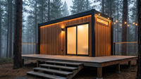Salle de bain et toilettes préfabriquées de luxe détachables en conteneur de 20 pieds, isolation acoustique, séparation humide/sec, design moderne, garantie 5 ans