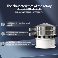 Tamiseur vibrant rotatif industriel en acier inoxydable, machine de tamisage de poudre ronde, unité de criblage vibratoire pour céréales et farine de qualité alimentaire