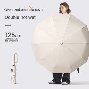 23/27 Inch Ring Buckle Three-fold <b>Automatic</b> Double Folding Business Adult Leisure Increased Wind-resistant Double Bone <b>Umbrella</b> - Product Image 4