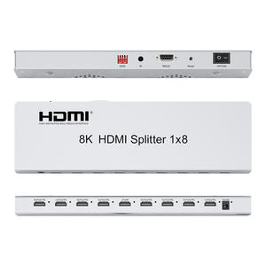 ตัวแยกสัญญาณ8K 2.1 <span class=keywords><strong>HDMI</strong></span> 8พอร์ต8Way 8K <span class=keywords><strong>120Hz</strong></span> 7860x4320 3D ตัวแยกวิดีโอ EDID 1x8 udid - Product Image 3