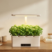 Jardin Intérieur Intelligent 4 Modules Hydroponique et Hybride 24W DC24V Hauteur Réglable Minuteur Variateur CE ETL Fournisseur Grossiste d'Usine