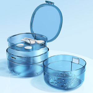 Boîte de rangement pour appareils dentaires Hy-0407, 100 ml, avec compartiments, étui de protection orthodontique portable pour personnes âgées - Product Image 4