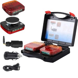Luce Posteriore Magnetica Wireless Portatile 12V/24V con 20 <span class=keywords><strong>LED</strong></span> Rossi per Camion, Segnale di Svolta, Lampada di Avvertimento e Freno per Roulotte, Camper e Veicoli Ricreazionali - Product Image 2
