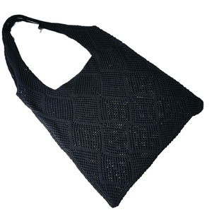 Sac fourre-tout en tricot pour femmes épaule été sacs à provisions Crochet maille <span class=keywords><strong>plage</strong></span> fourre-tout épaule sacs à main tricot creux sac d'été - Product Image 5