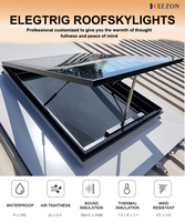 DEEZON Ventana Superior de Diseño Moderno, Tragaluces Automático Deslizante de Aleación de Aluminio con Perfil de Toldo Transom para Cocina